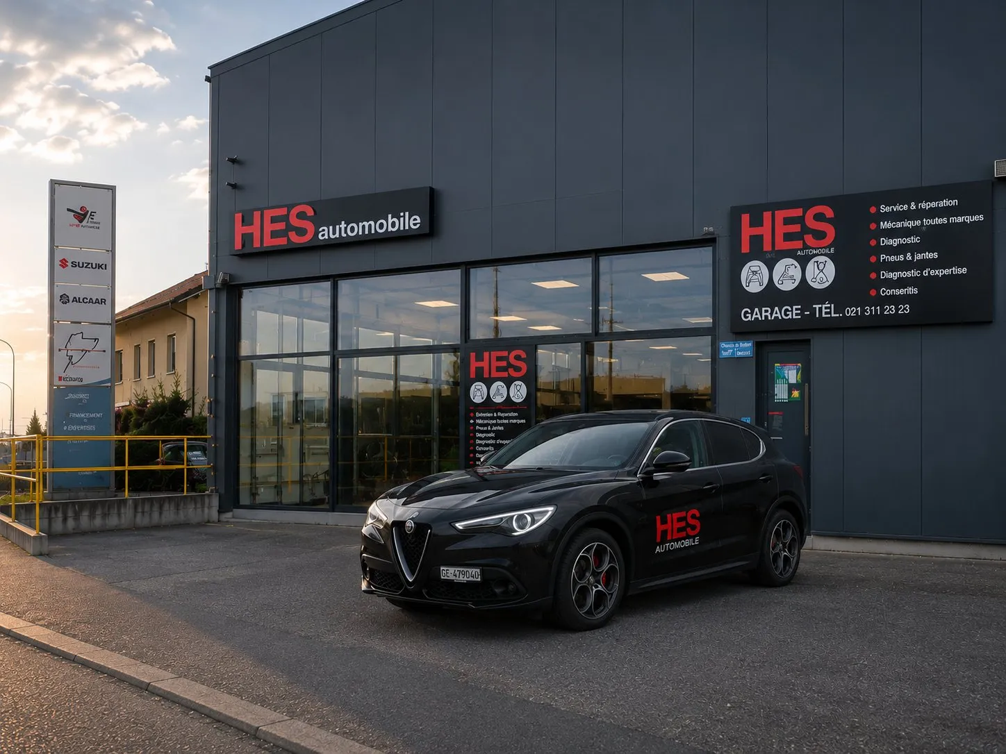 Voiture de prêt du garage HES Automobile à Meyrin